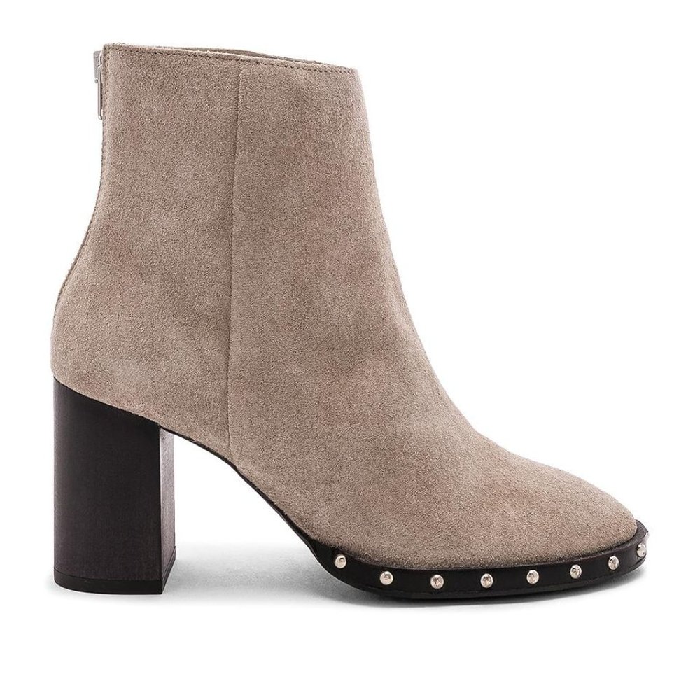 AllSaints Women's Brown Suede Studded Inez Bootie